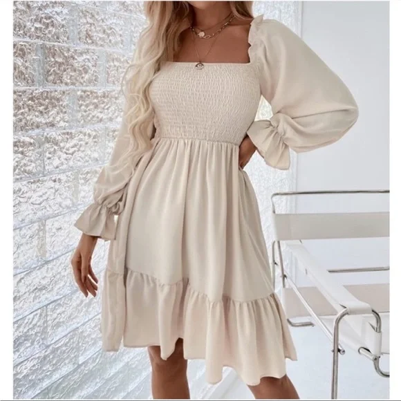 Cream gypsy dress hot sale